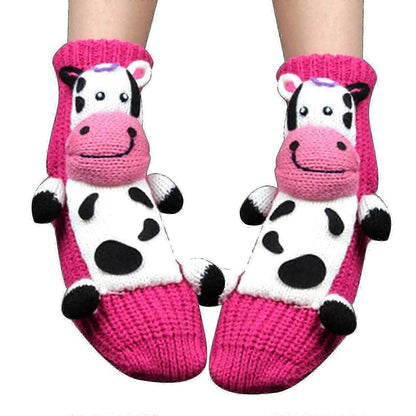 3D Cartoon Wool Christmas Floor Socks Cute Thick Sleep Socks for Winter V1263-JX-4212