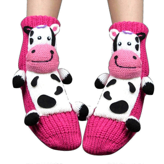 3D Cartoon Wool Christmas Floor Socks Cute Thick Sleep Socks for Winter V1263-JX-4212