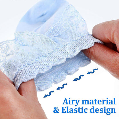 4 Pairs Girls Ruffle Lace Ankle Socks Thin Breathable Boot Dress Socks V1263-JX-4214
