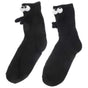 1 Pair Cotton Sports Socks Middle-Calf Hand Holding Pattern Crew Socks V1263-JX-4219