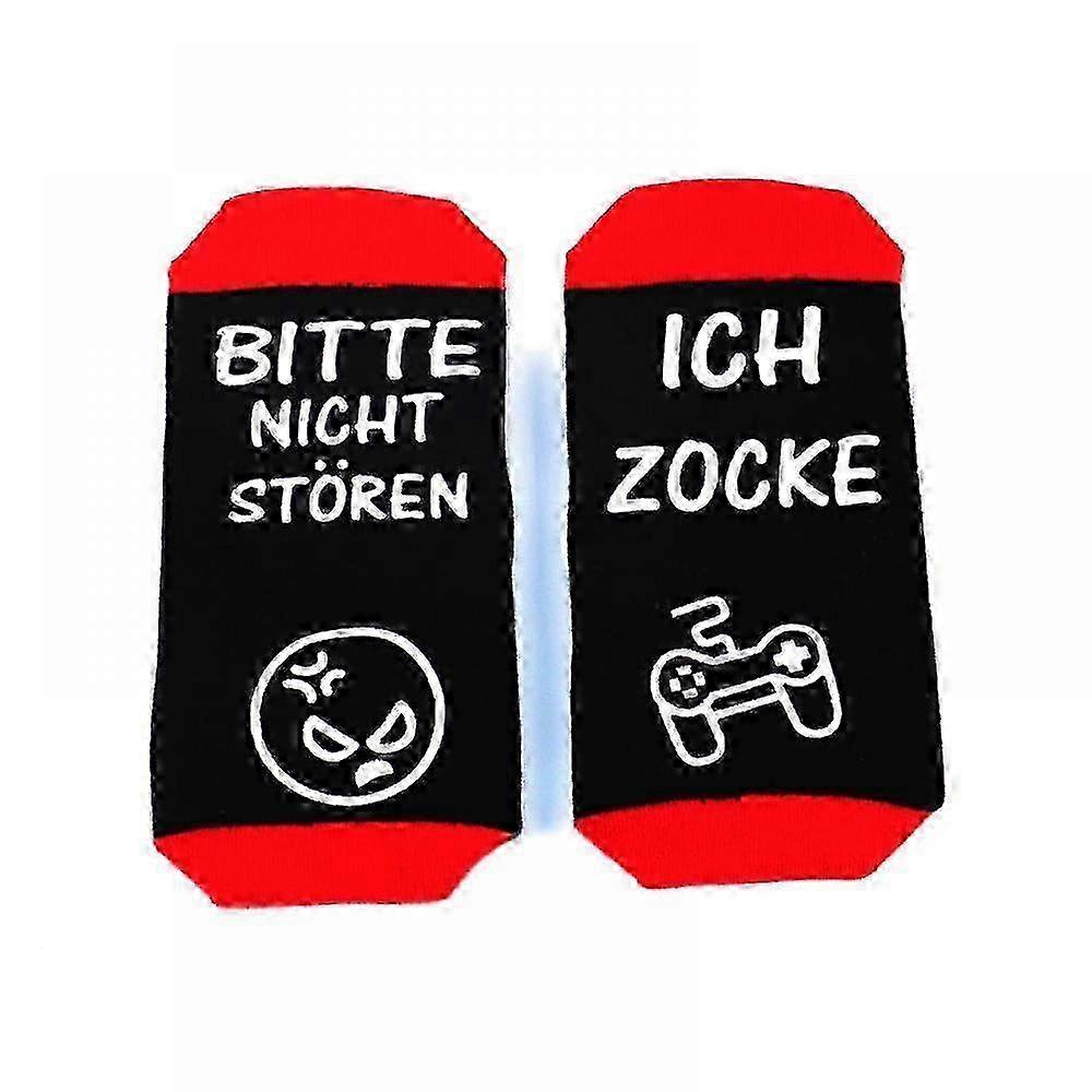 Gaming Socks - Please Dont Disturb I'm Gaming - Non-Slip Gamer Ankle Socks V1263-JX-4221