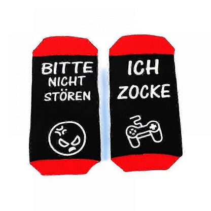 Gaming Socks - Please Dont Disturb I'm Gaming - Non-Slip Gamer Ankle Socks V1263-JX-4221
