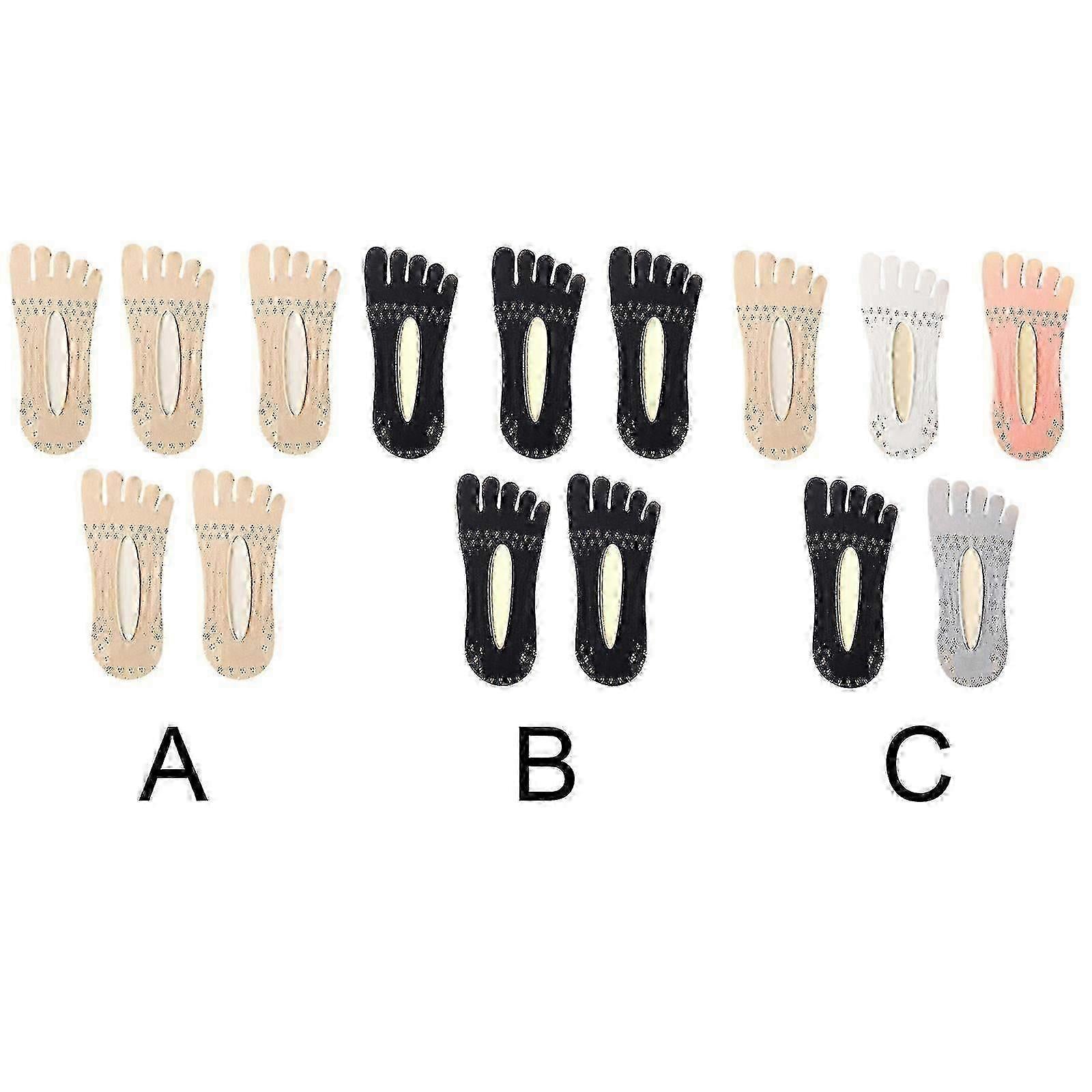 5 Pairs Orthopedic Compression Socks for Women Healthy Toe Design Socks V1263-JX-4225