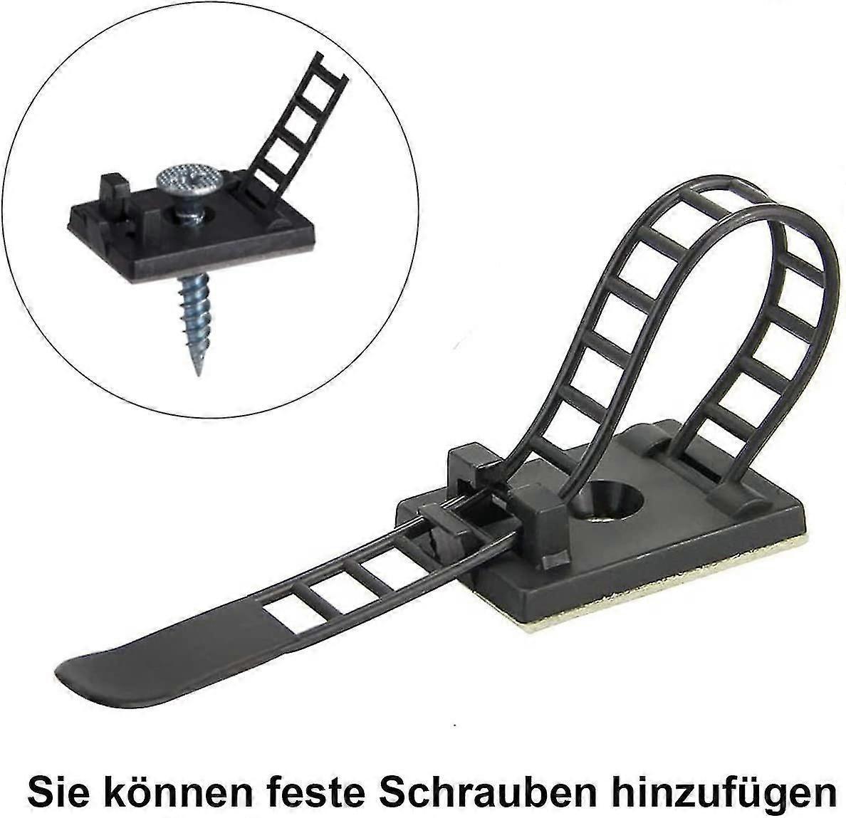 50pcs Adjustable Cable Clamps 3M Adhesive Cable Organizer Wire Holder Set V1263-JX-4228