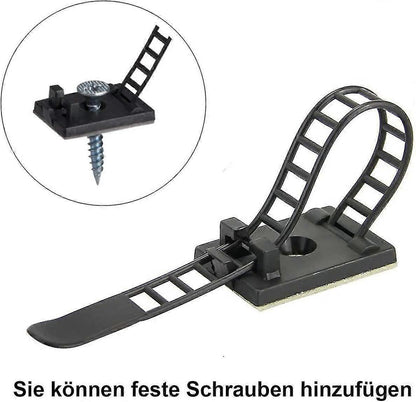 50pcs Adjustable Cable Clamps 3M Adhesive Cable Organizer Wire Holder Set V1263-JX-4228