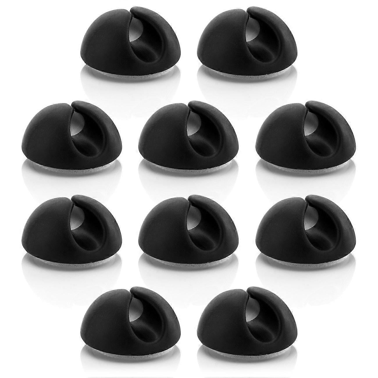 10pcs Black Cable Clamps Cable Holders for 8mm Cables Wire Organizer Management V1263-JX-4230