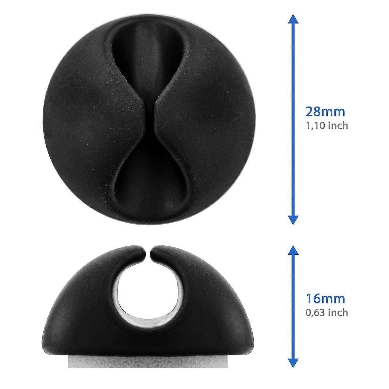 10pcs Black Cable Clamps Cable Holders for 8mm Cables Wire Organizer Management V1263-JX-4230