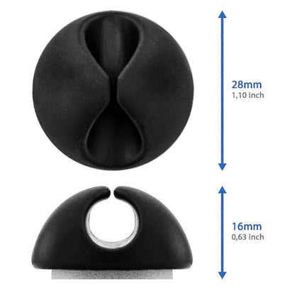 10pcs Black Cable Clamps Cable Holders for 8mm Cables Wire Organizer Management V1263-JX-4230