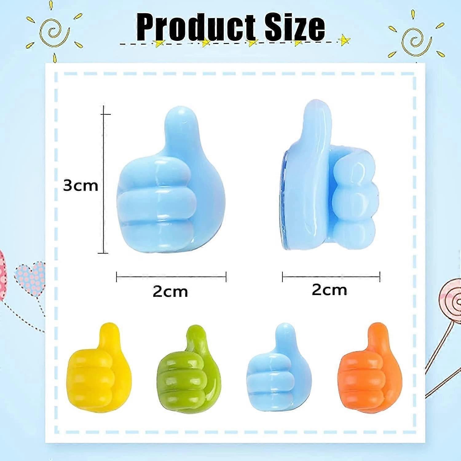16pcs Cable Holders Thumb Gesture Hooks Desktop Wire Organizer Clips V1263-JX-4231