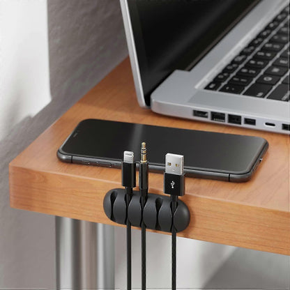 2pcs Black Cable Holders for Desk Cable Management Organizer V1263-JX-4235