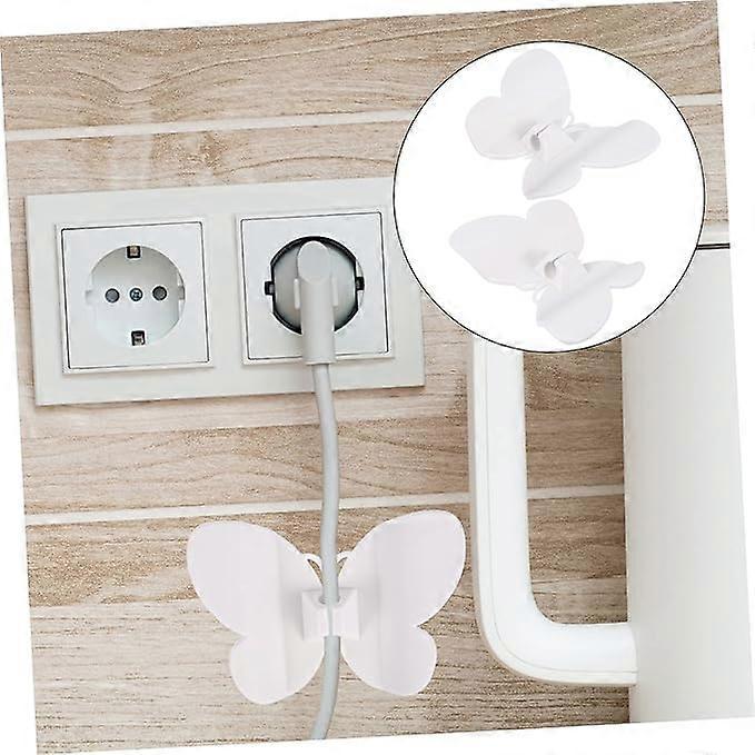 4pcs USB Cable Winder Clips Desk Cord Organizer Butterfly Wire Holder for Appliance V1263-JX-4238