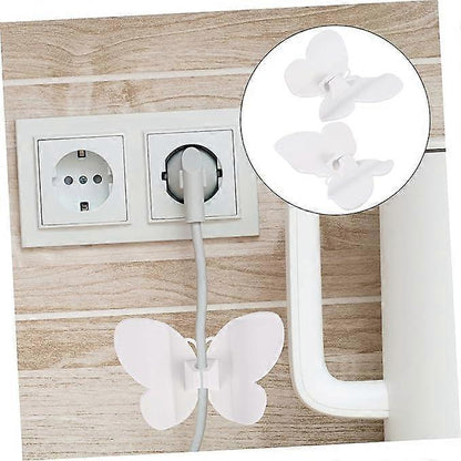 4pcs USB Cable Winder Clips Desk Cord Organizer Butterfly Wire Holder for Appliance V1263-JX-4238
