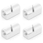 4-Pack White Cable Holders Self-Adhesive Clips for Wall Baseboard Cord Organizer V1263-JX-4239