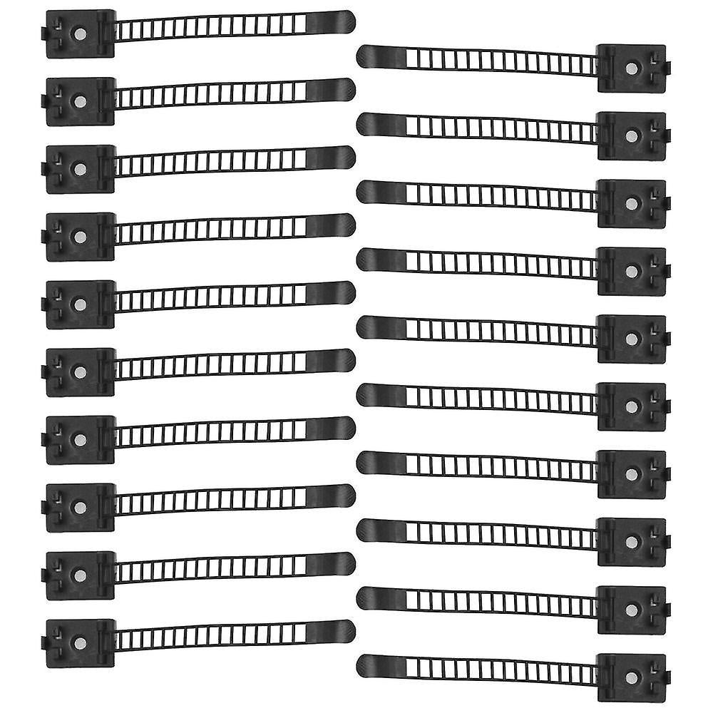 20pcs Adjustable Cable Clips with Adhesive Wire Fixing Holder Set for Home Office V1263-JX-4242