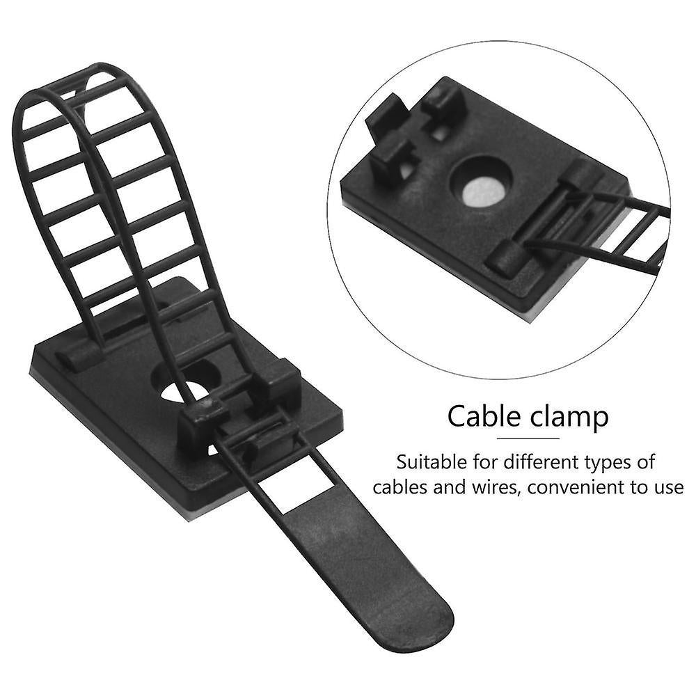 20pcs Adjustable Cable Clips with Adhesive Wire Fixing Holder Set for Home Office V1263-JX-4242