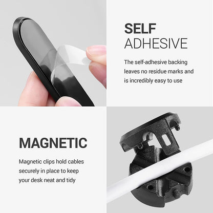 2pcs grip Cable Holders Black Cord Organizer for Desktop or Nightstand V1263-JX-4243