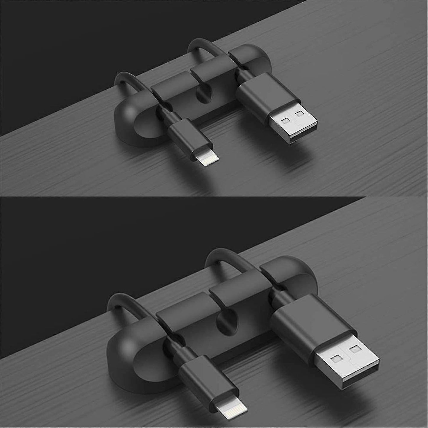 2pcs Adhesive Cable Clips Cord Organizer Hooks for Power and Charging Cables V1263-JX-4245