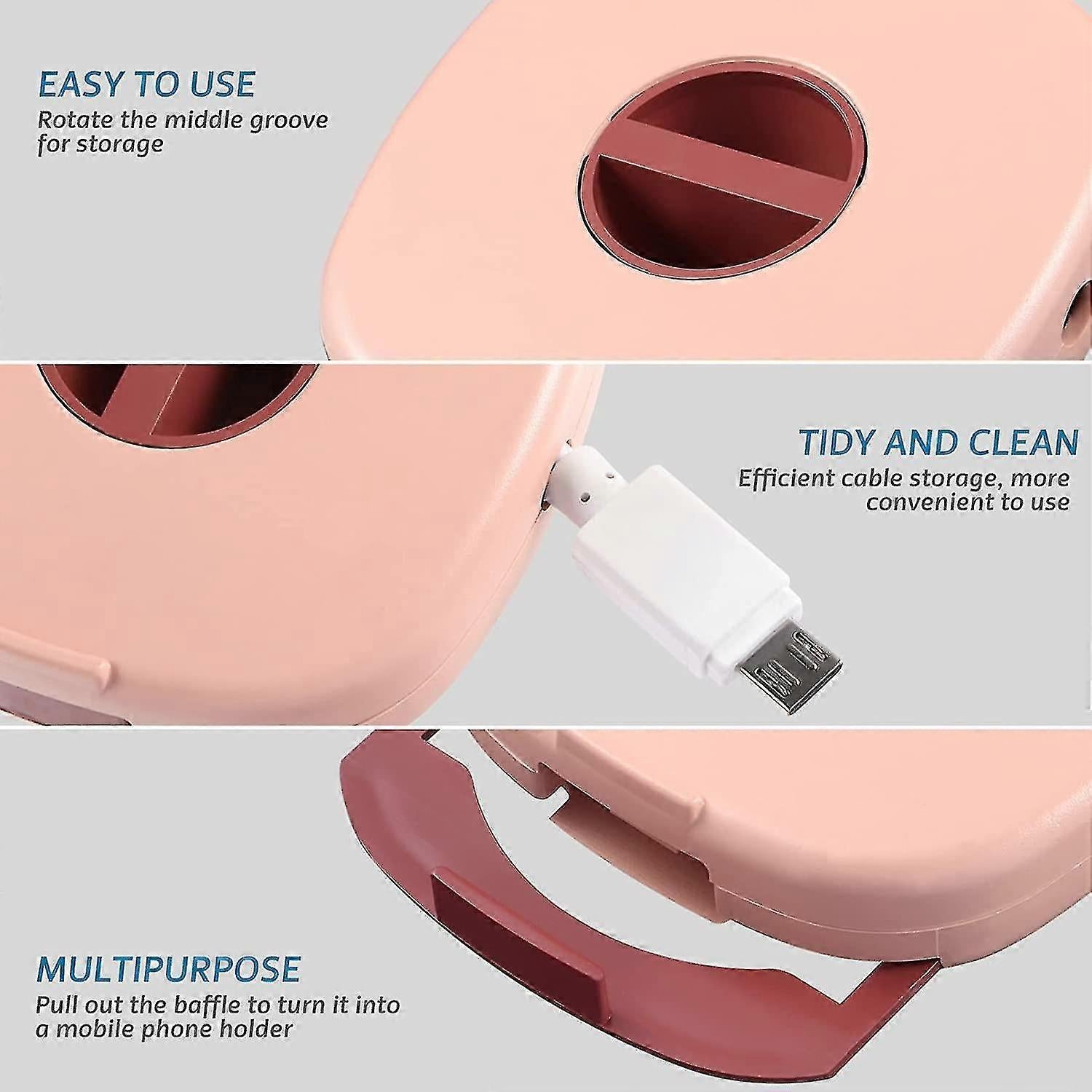 3pcs Cable Winder Cable Ties Cable Organizer for USB Headphones Cord Management V1263-JX-4246
