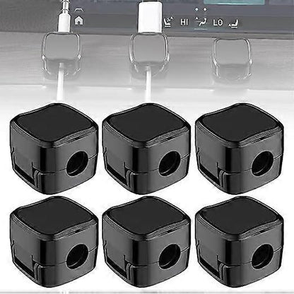 6-Pack Black grip Cable Clips Desk Organizer Adhesive Wire Holder V1263-JX-4248