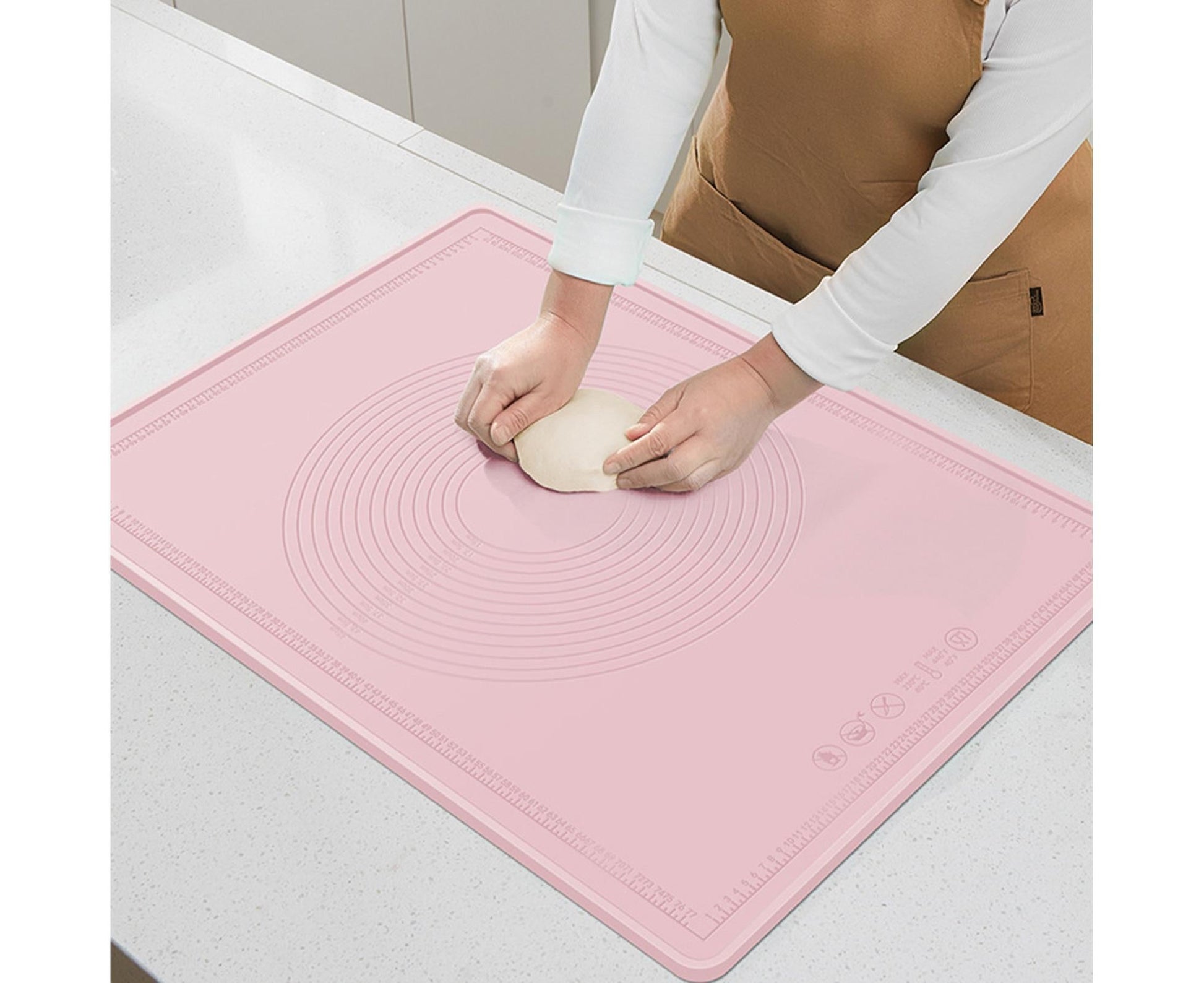 Pastry Mat Silica Gel Dough Rolling Mat-Pink S V1263-JX-425