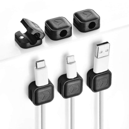 6-Pack grip Cable Clips Desk Organizer Strong Adhesive Cord Holders for Home V1263-JX-4250
