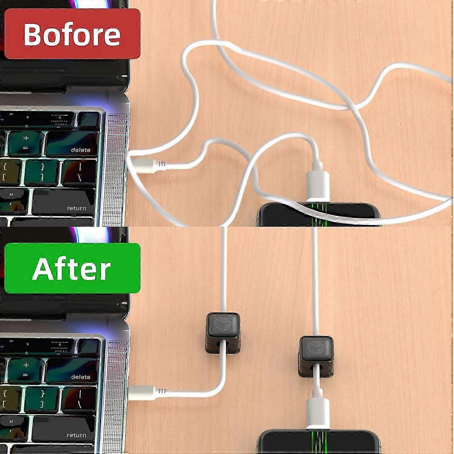 6-Pack grip Cable Clips Desk Organizer Strong Adhesive Cord Holders for Home V1263-JX-4250