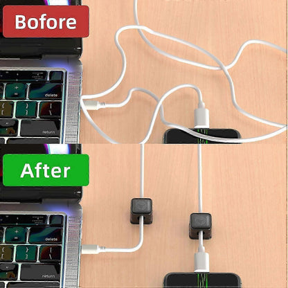 6-Pack grip Cable Clips Desk Organizer Strong Adhesive Cord Holders for Home V1263-JX-4250