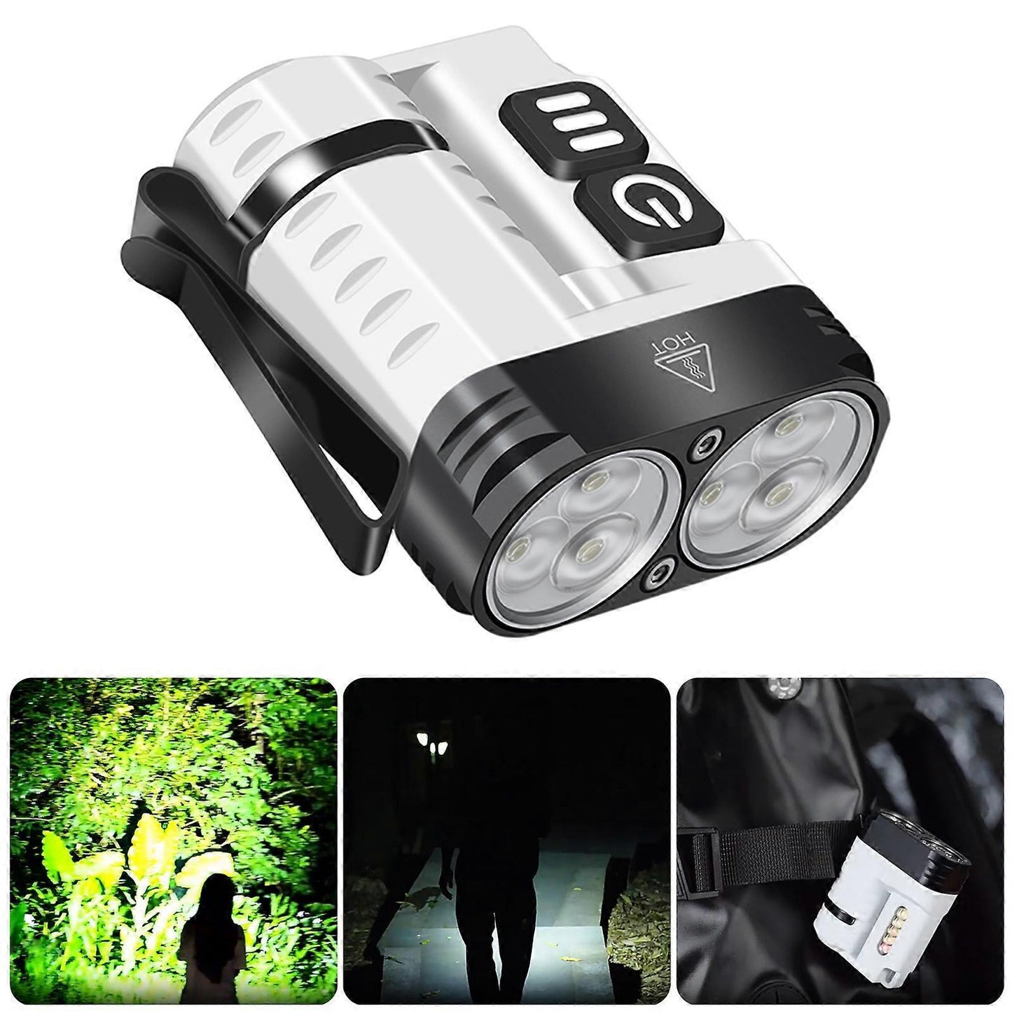 LED Hat Clip Flashlight Waterproof Pocket Torch for Camping and Outdoor Use V1263-JX-4252