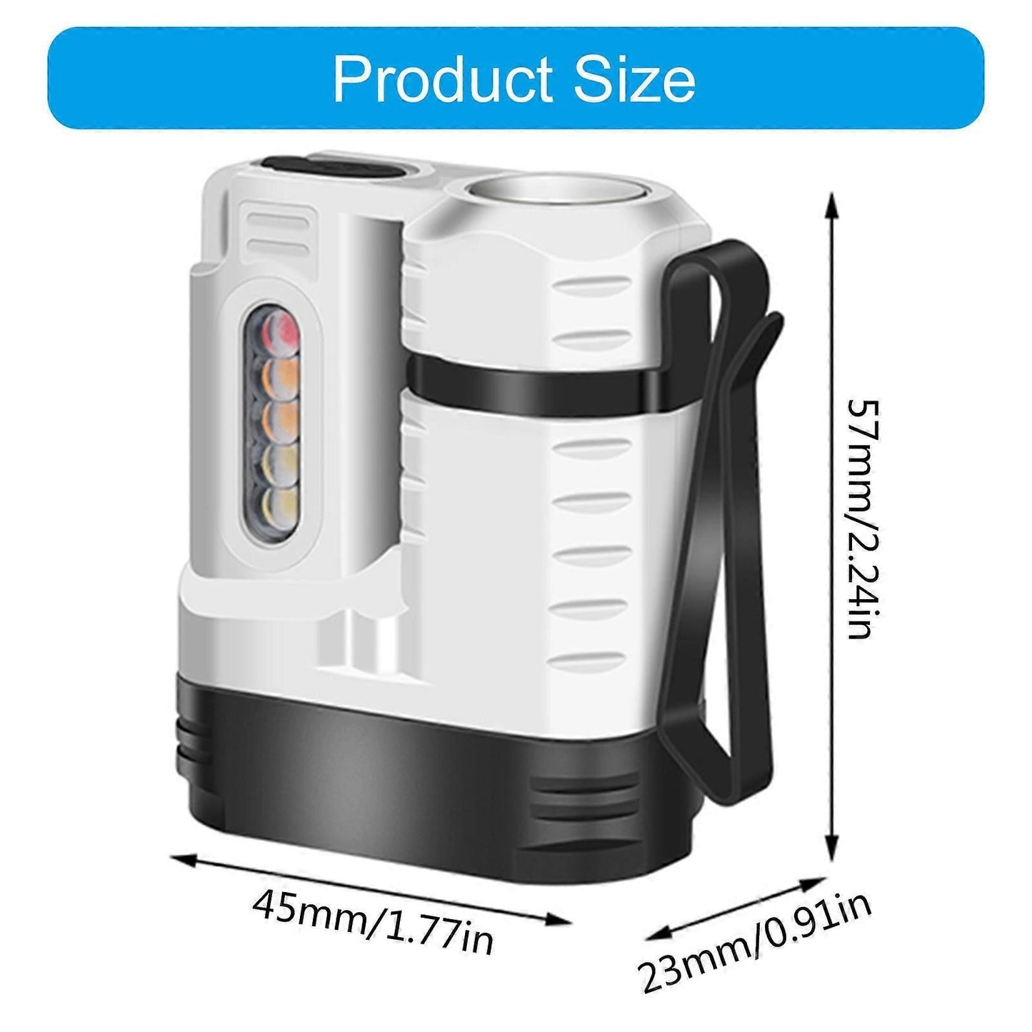 LED Hat Clip Flashlight Waterproof Pocket Torch for Camping and Outdoor Use V1263-JX-4252