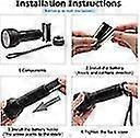 5 LED UV Flashlight Purple Light for Detection & Outdoor Use V1263-JX-4255