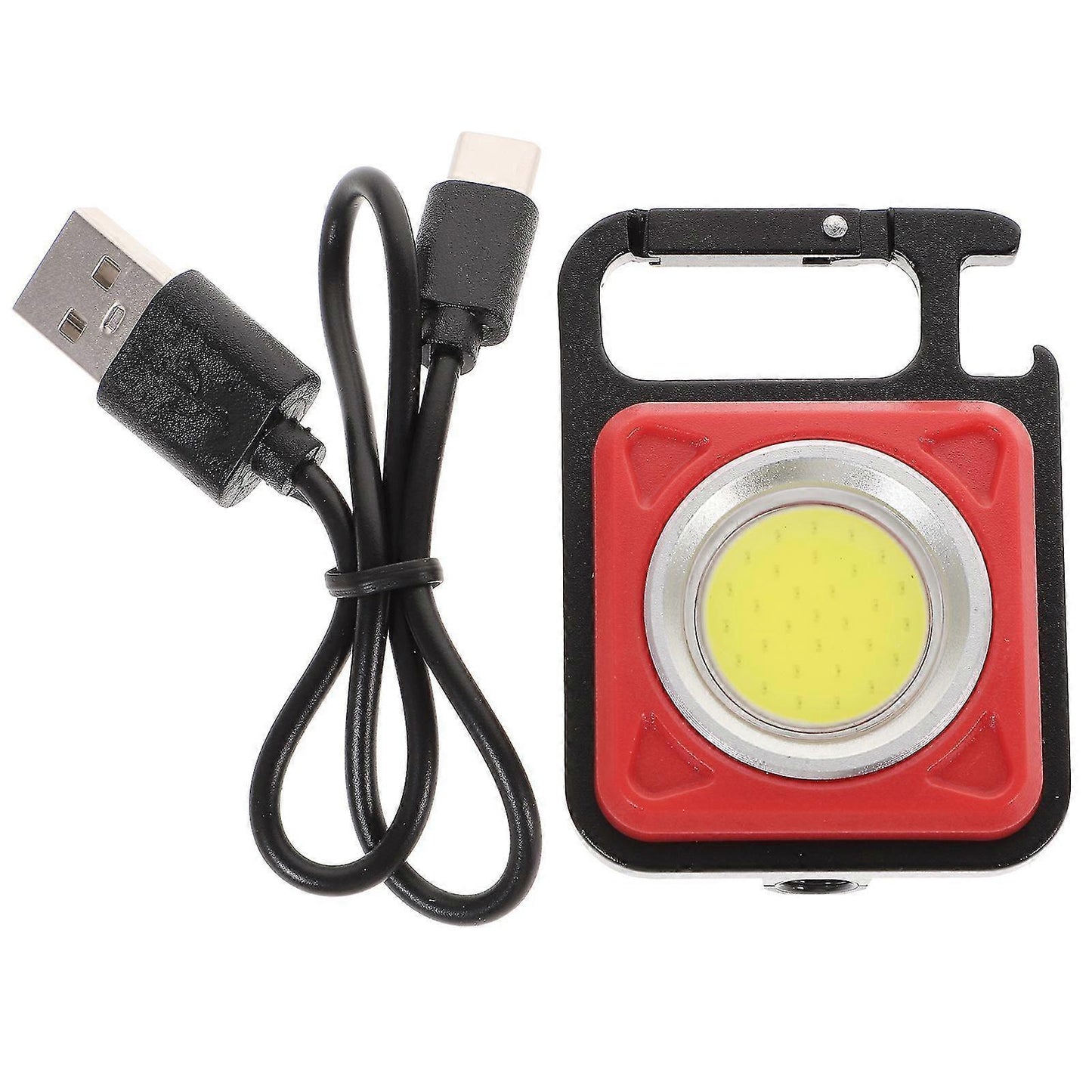 USB Rechargeable Keychain Flashlight Portable Emergency Mini Torch V1263-JX-4257