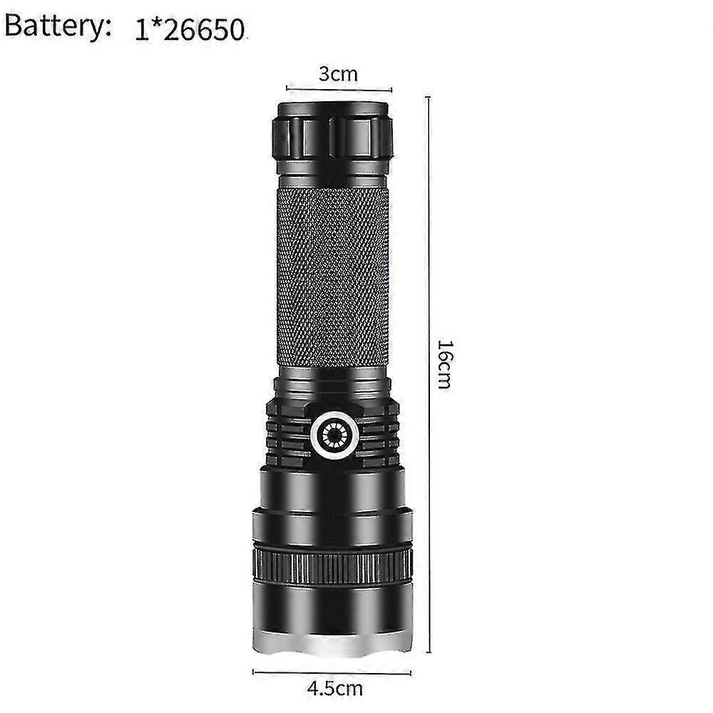 Bright Tactical LED Flashlight Rechargeable Torch for Outdoor and Emergency V1263-JX-4259