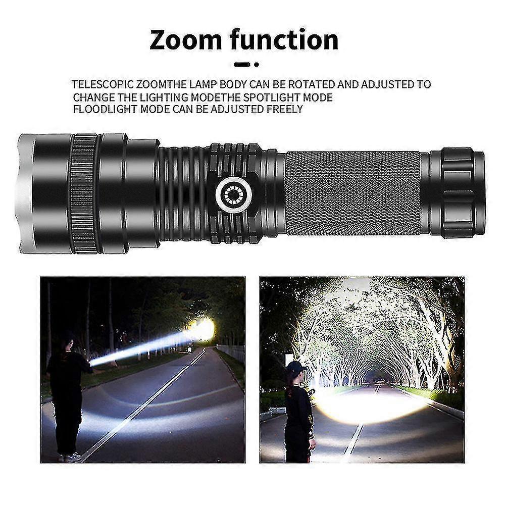 Bright Tactical LED Flashlight Rechargeable Torch for Outdoor and Emergency V1263-JX-4259