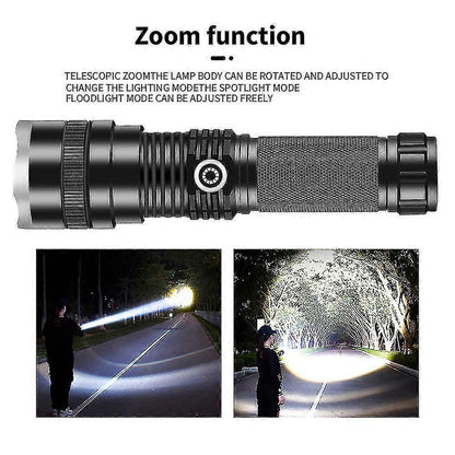 Bright Tactical LED Flashlight Rechargeable Torch for Outdoor and Emergency V1263-JX-4259