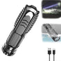Multifunctional Waterproof Rechargeable Flashlight (Black, 1pc) V1263-JX-4261