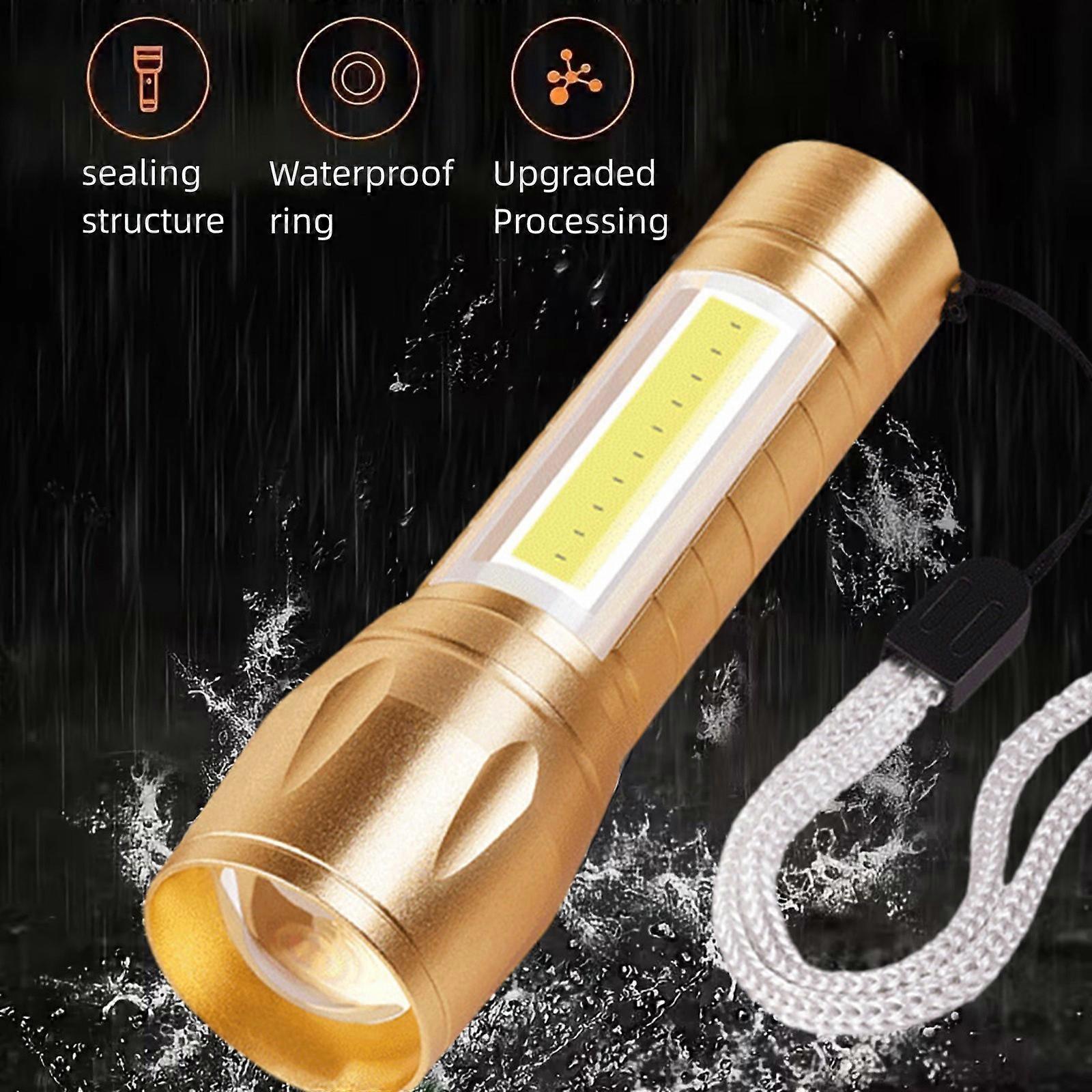 Super Bright LED Tactical Flashlight Zoomable Rechargeable with Multiple Modes V1263-JX-4265