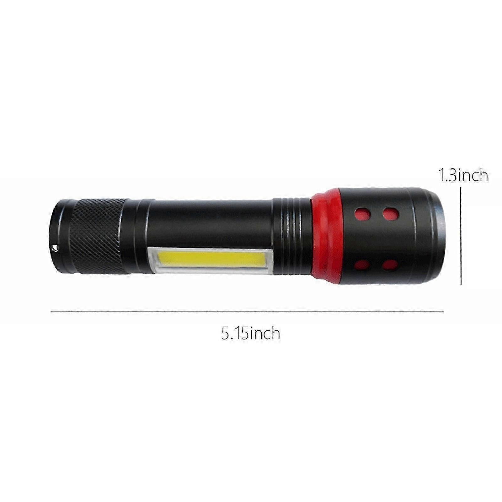Super Bright LED Tactical Flashlight Zoomable Rechargeable with Multiple Modes V1263-JX-4266