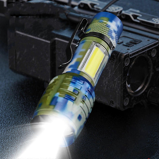 Bright Zoomable LED Flashlight Rechargeable with 4 Modes for Outdoor Use V1263-JX-4269