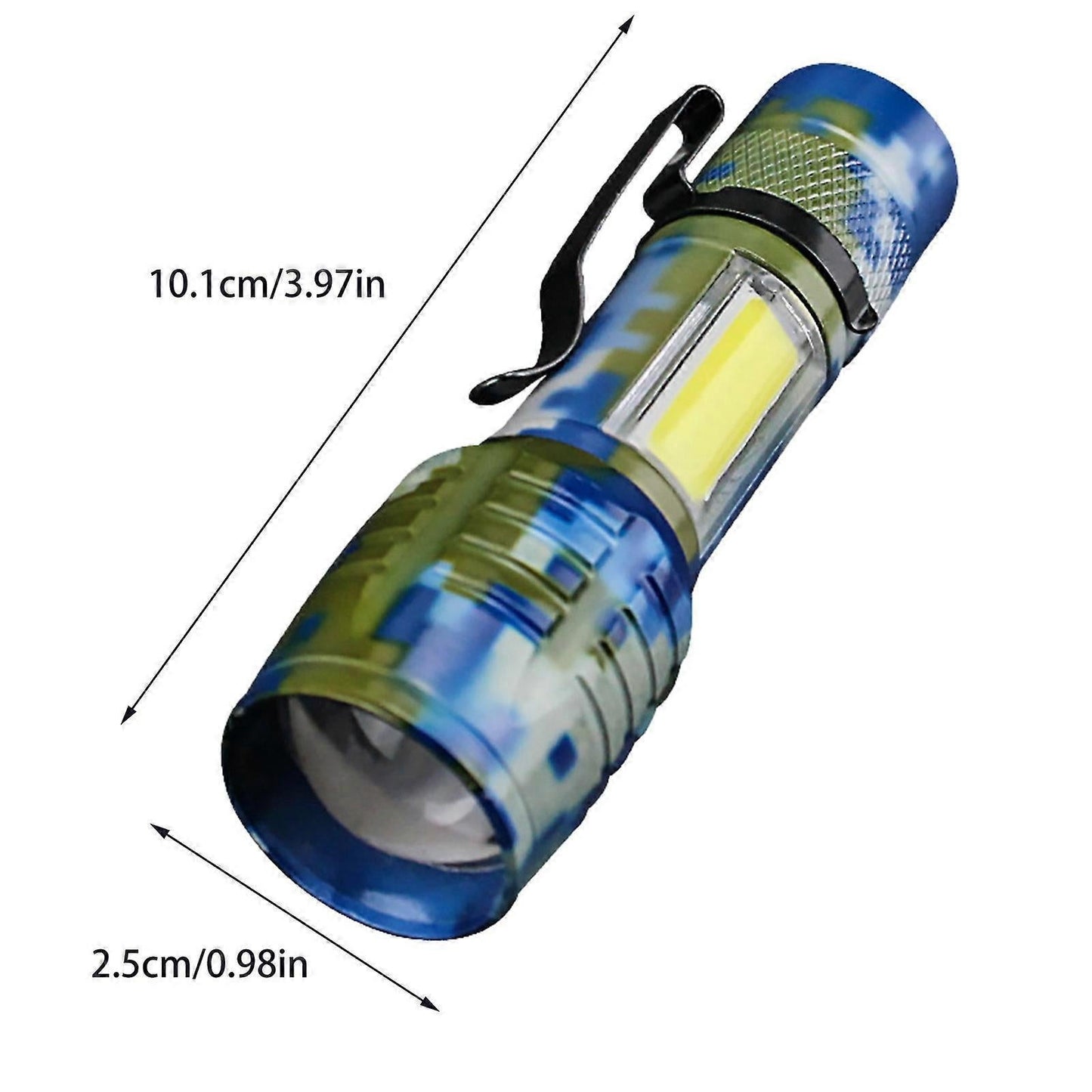 Bright Zoomable LED Flashlight Rechargeable with 4 Modes for Outdoor Use V1263-JX-4269