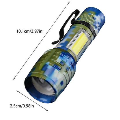 Bright Zoomable LED Flashlight Rechargeable with 4 Modes for Outdoor Use V1263-JX-4269
