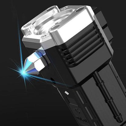 Multifunction Car Flashlight with Window Breaker Rechargeable Emergency Torch V1263-JX-4272