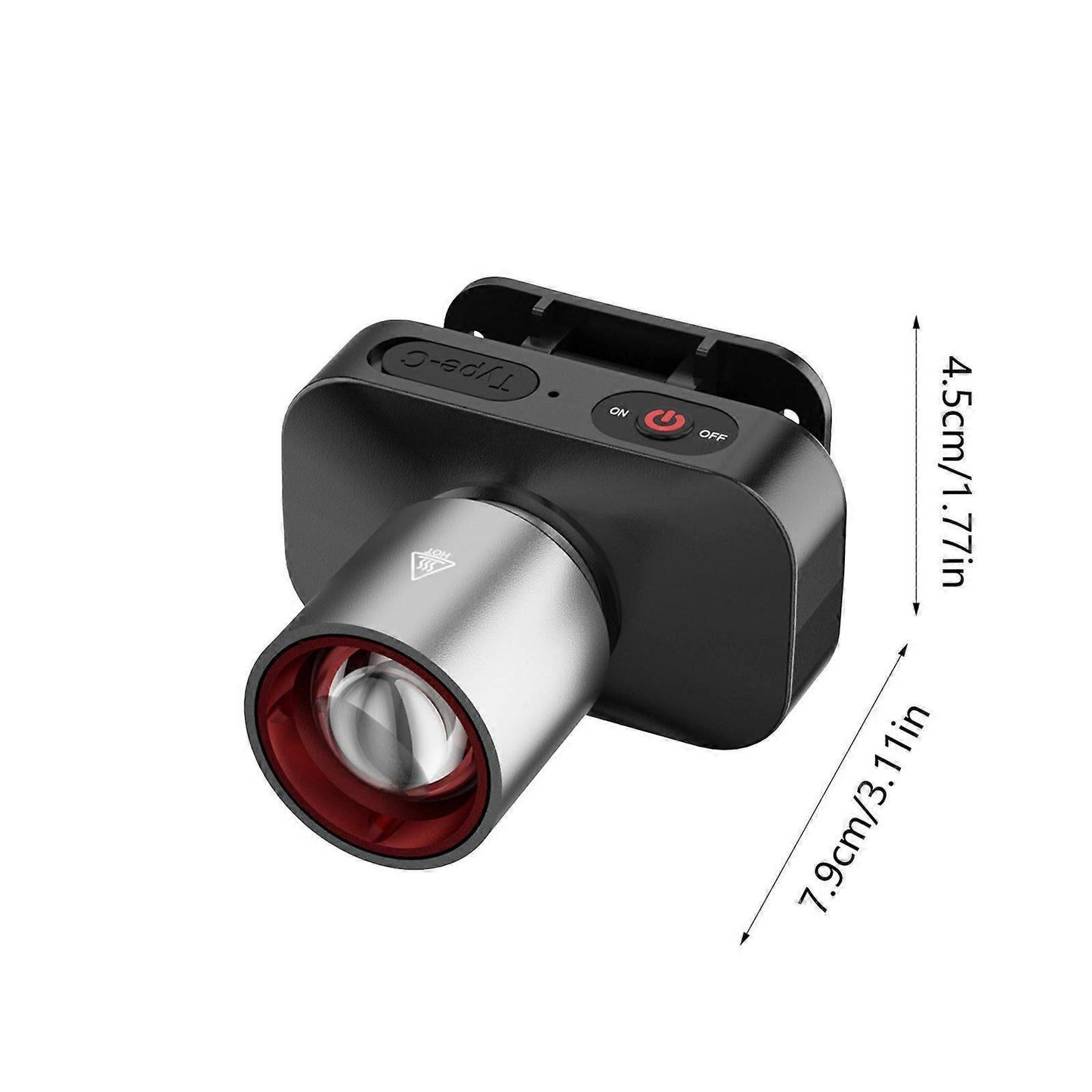 Bright LED Flashlight Rechargeable Zoomable Tactical Torch with 3 Modes V1263-JX-4273