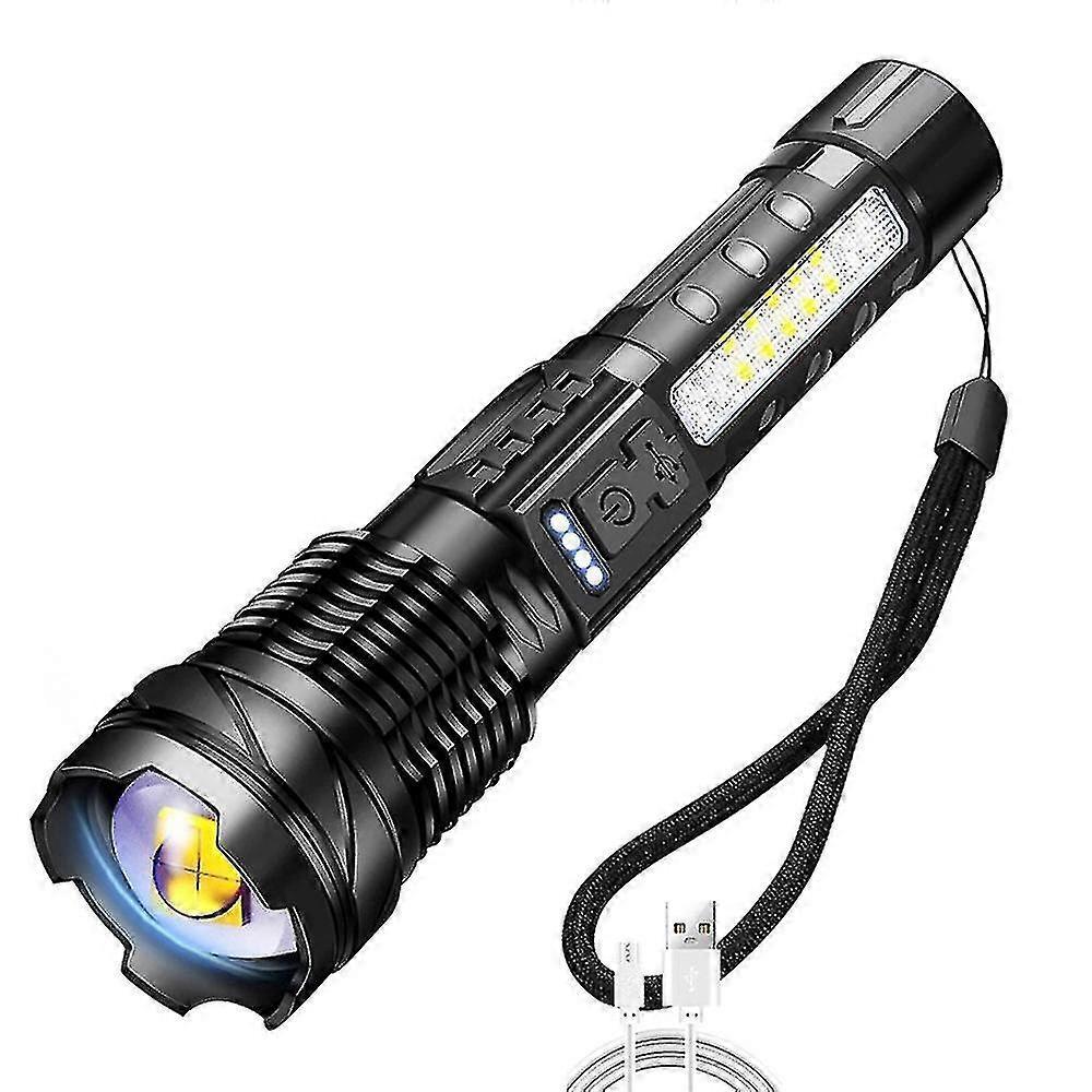Rechargeable Tactical LED Flashlight Bright Torch for Camping & Emergencies V1263-JX-4274