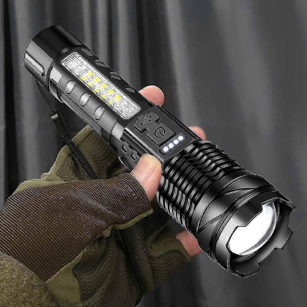 Rechargeable Tactical LED Flashlight Bright Torch for Camping & Emergencies V1263-JX-4274
