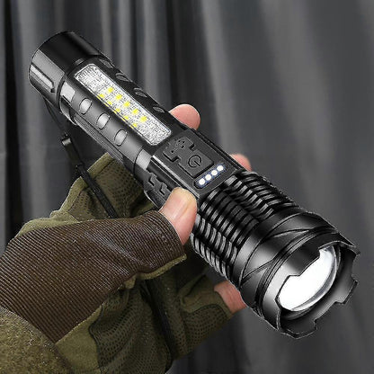 Rechargeable Tactical LED Flashlight Bright Torch for Camping & Emergencies V1263-JX-4274