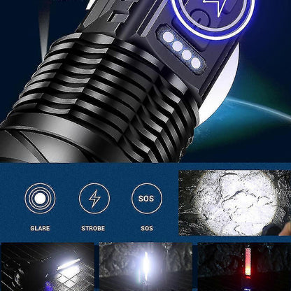 Rechargeable Tactical LED Flashlight Bright Torch for Camping & Emergencies V1263-JX-4274