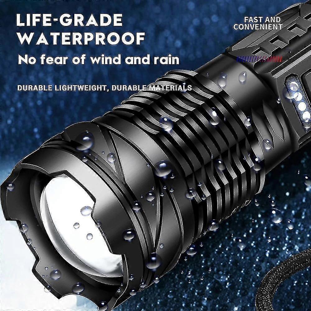 Rechargeable Tactical LED Flashlight Bright Torch for Camping & Emergencies V1263-JX-4274