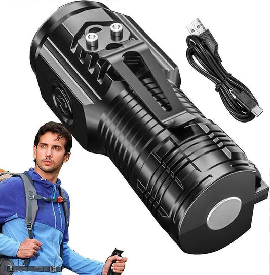 Mini Waterproof LED Flashlight 8.1cm High Lumens Portable Outdoor Torch V1263-JX-4275