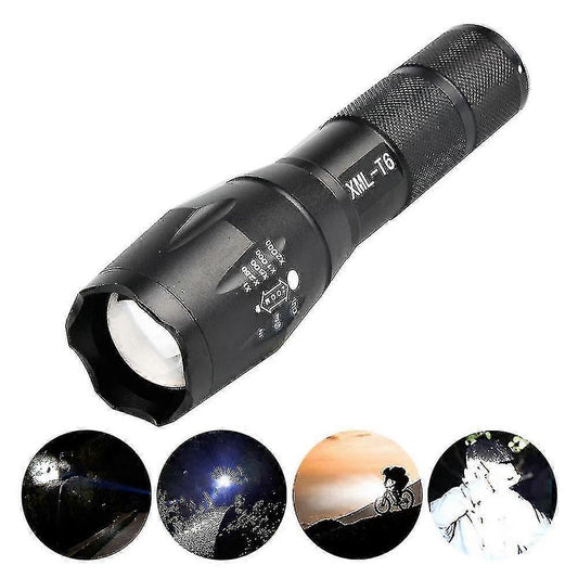 L2 Rechargeable Zoom Flashlight Telescopic LED Torch for Camping & Hiking V1263-JX-4276
