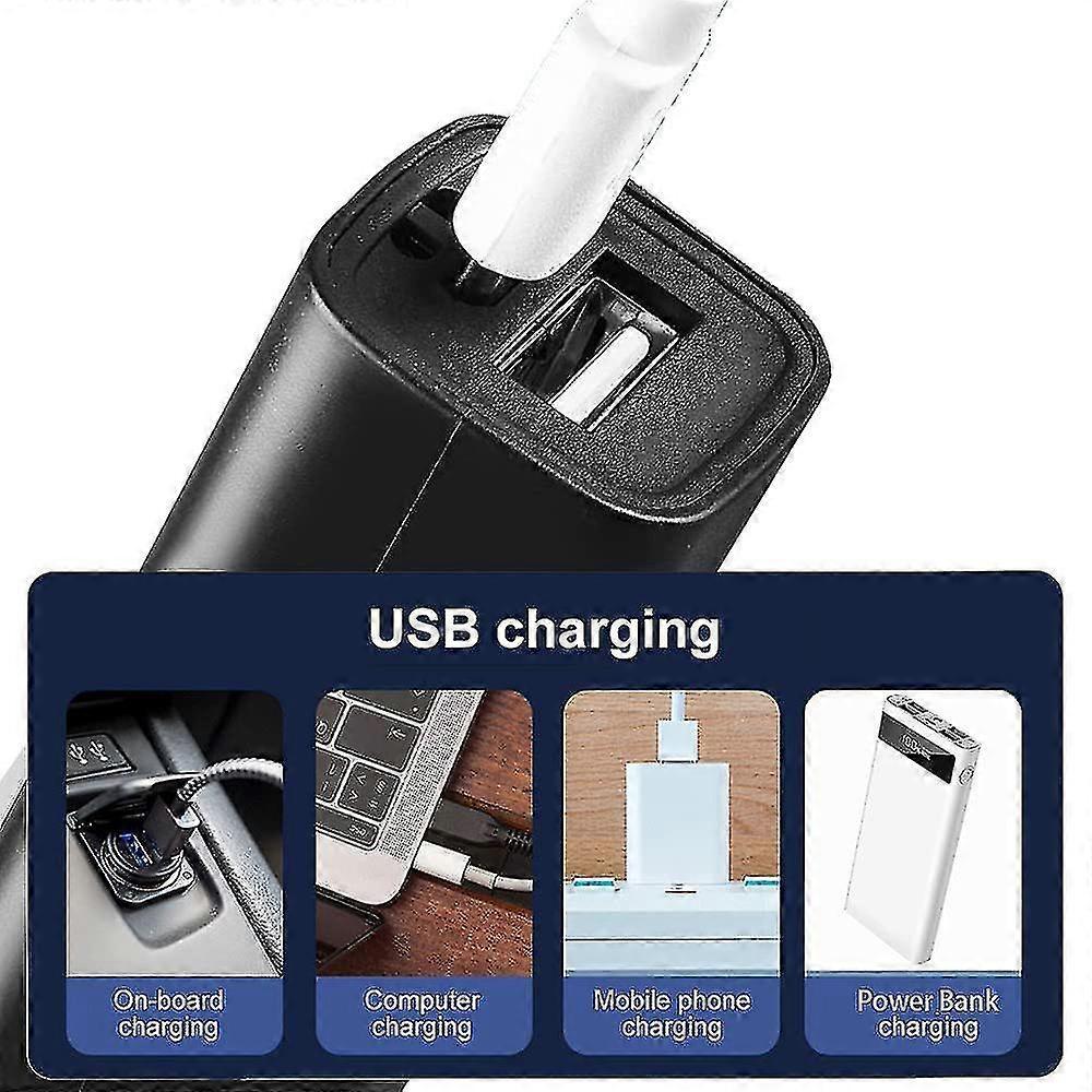 Mini USB Rechargeable Flashlight Power Bank Torch for Mobile Charging V1263-JX-4278